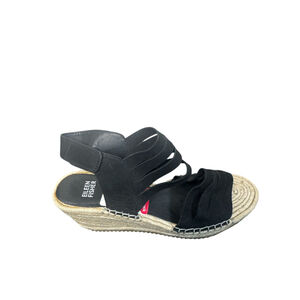 Eileen Fisher NWT Women's Largo Espadrille Wedge Sandal Black Size 9